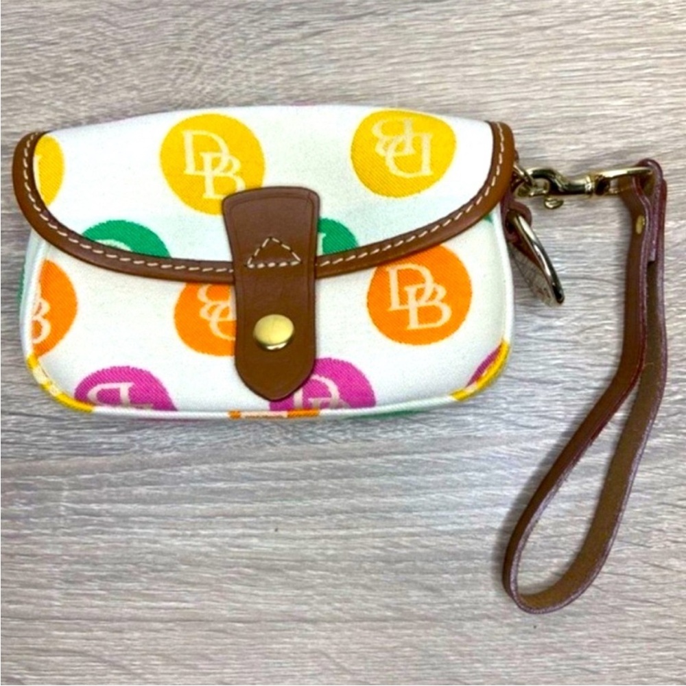 Dooney & Bourke RARE Signature Monogram Dot Wristlet Clutch | NWOT | Retail: $80